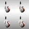 Service Caster 3 Inch 316SS Maroon Polyurethane Swivel 7/8 Inch Expanding Stem Caster Set SCC SCC-SS316EX20S314-PPUB-MRN-78-4 - alternate 1